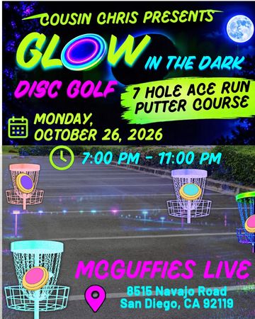 Flyer for Glow Disk Golf