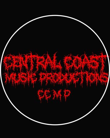Red fiery text logo on black background.