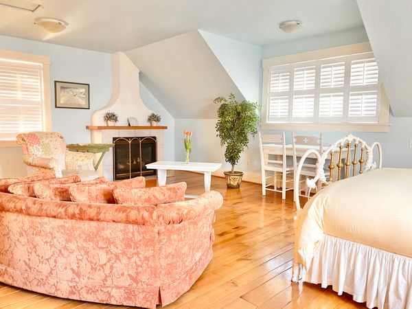 Sleeping Beauty room.  Princess and the Pea Hotel.  Sitting Area.