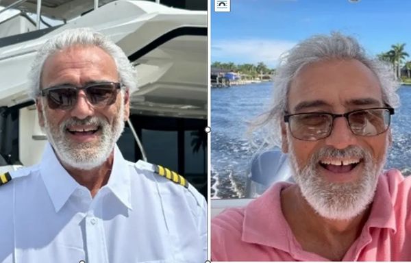 Captain Ron Smith enjoying being on the water, always with a BIG smile
