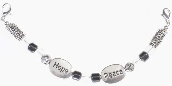 This inspirational medical alert bracelet is designed to clasp to your medical ID tag.