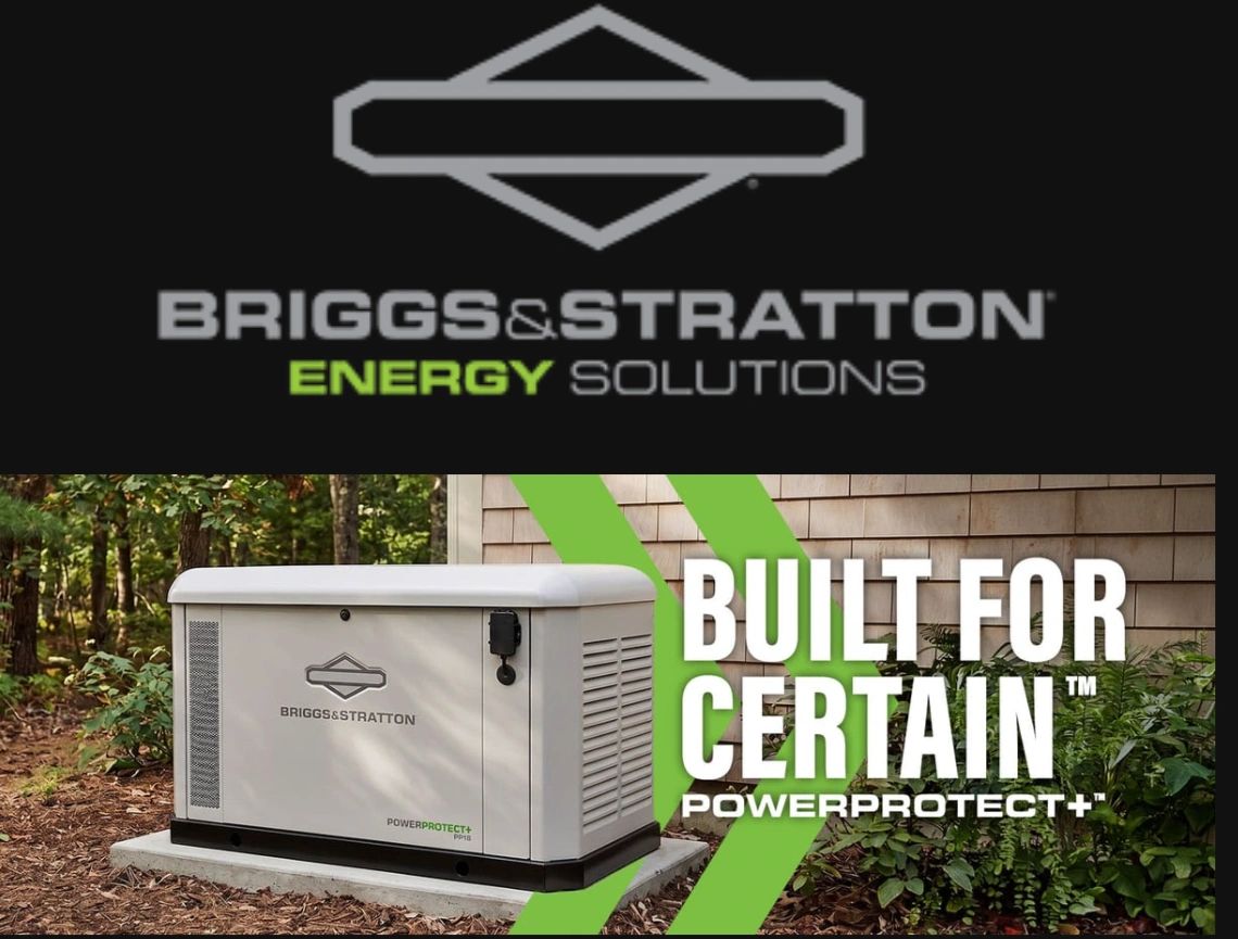 Briggs &amp; Stratton Energy Solutions generator with PowerProtect+ technology.