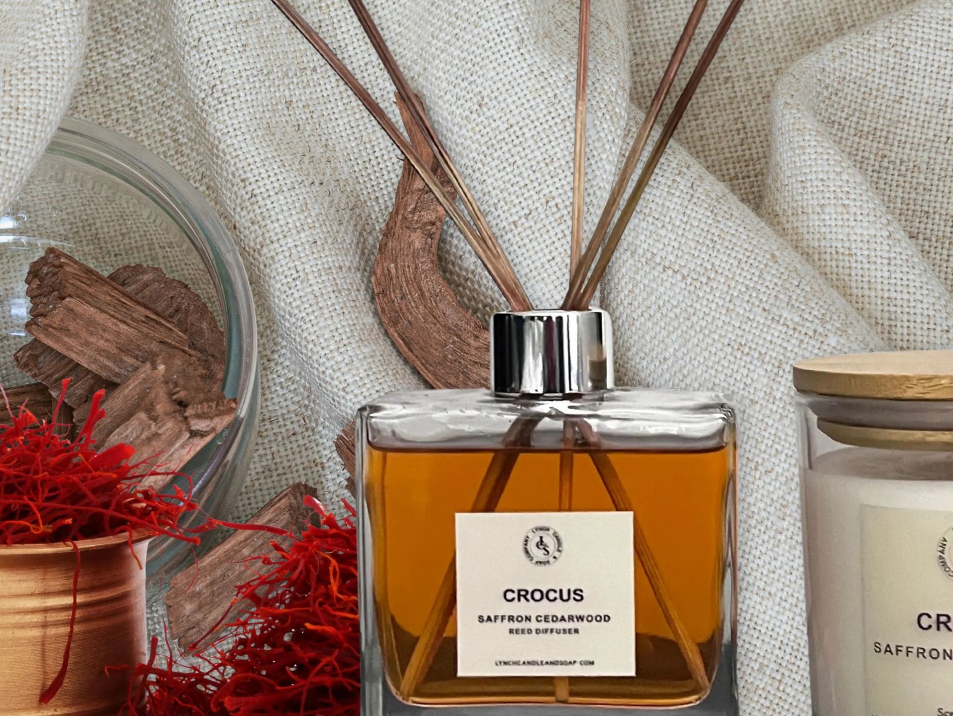 Crocus saffron cedar wood Reed diffuser 