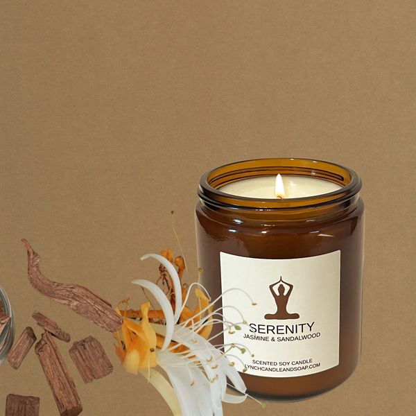 Jasmine and sandalwood candle
