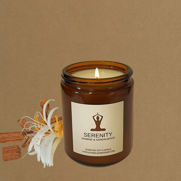 Jasmine and sandalwood candle