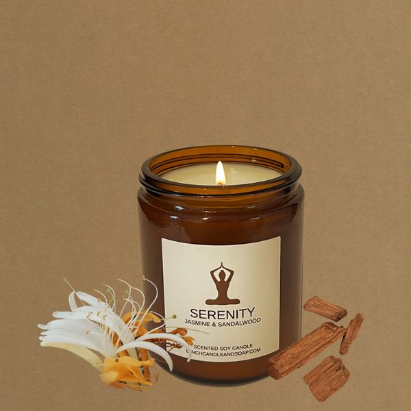 Jasmine and sandalwood candle