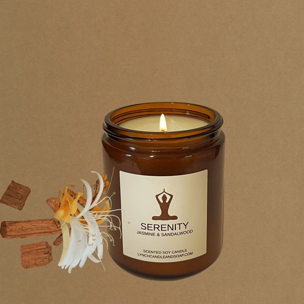 Jasmine and sandalwood candle
