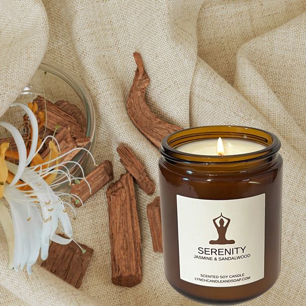 Jasmine and sandalwood candle