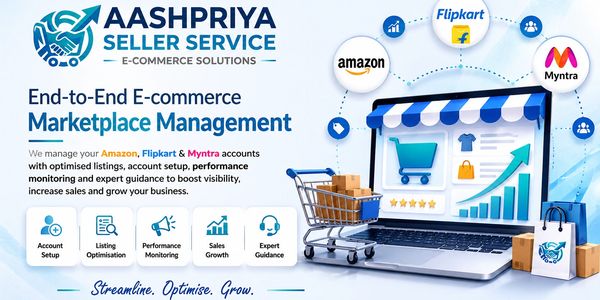 End-to-end e-commerce marketplace management services by Aashpriya Seller Service.