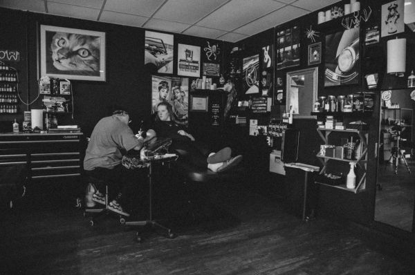 Gallery wall at the studio