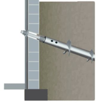 illustration of foundation tiebacks - Pro Helical helical piers