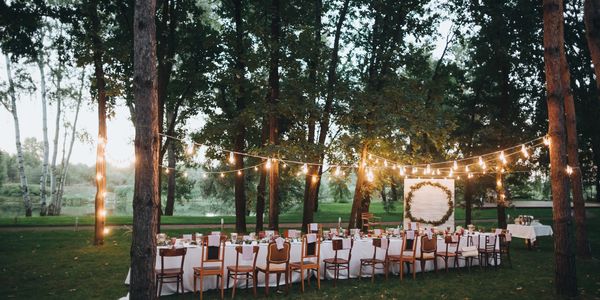 Outdoor dinner party