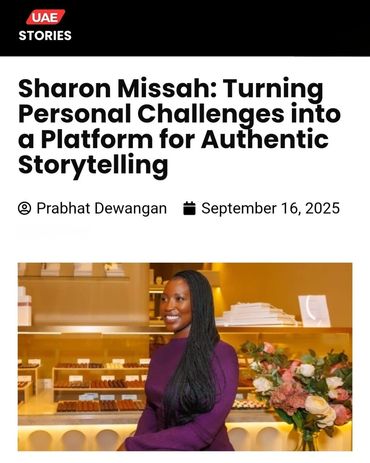 Sharon Missah, Founder Let's Talk DXB - UAE Stories. 
