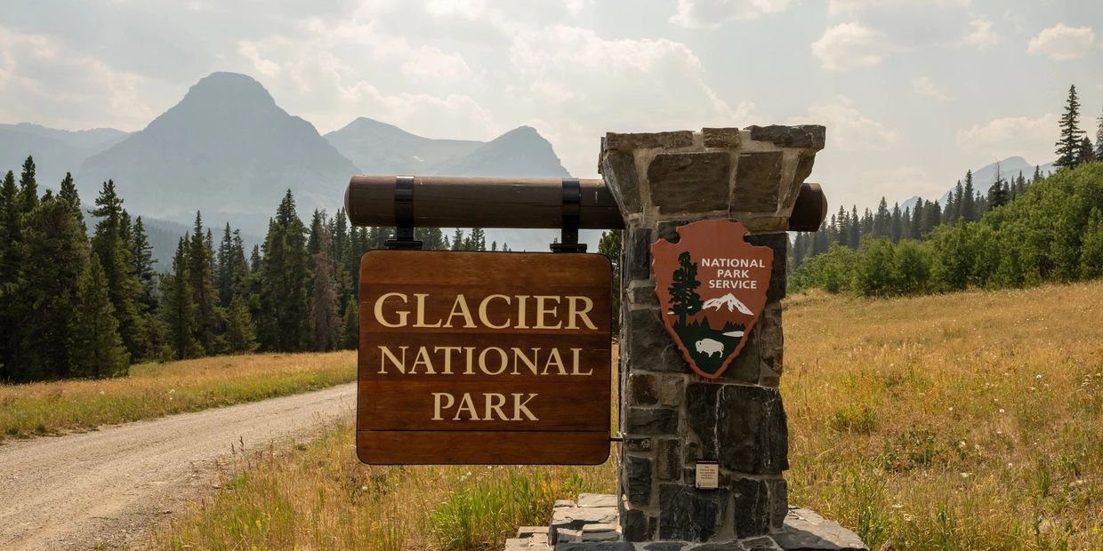 Glacier National Park sign