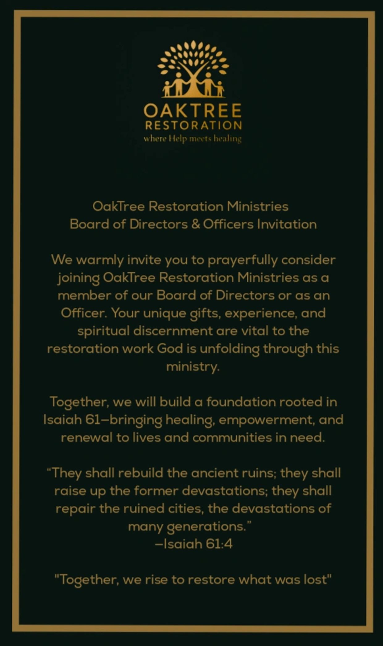 Inviting the Board of Directors.