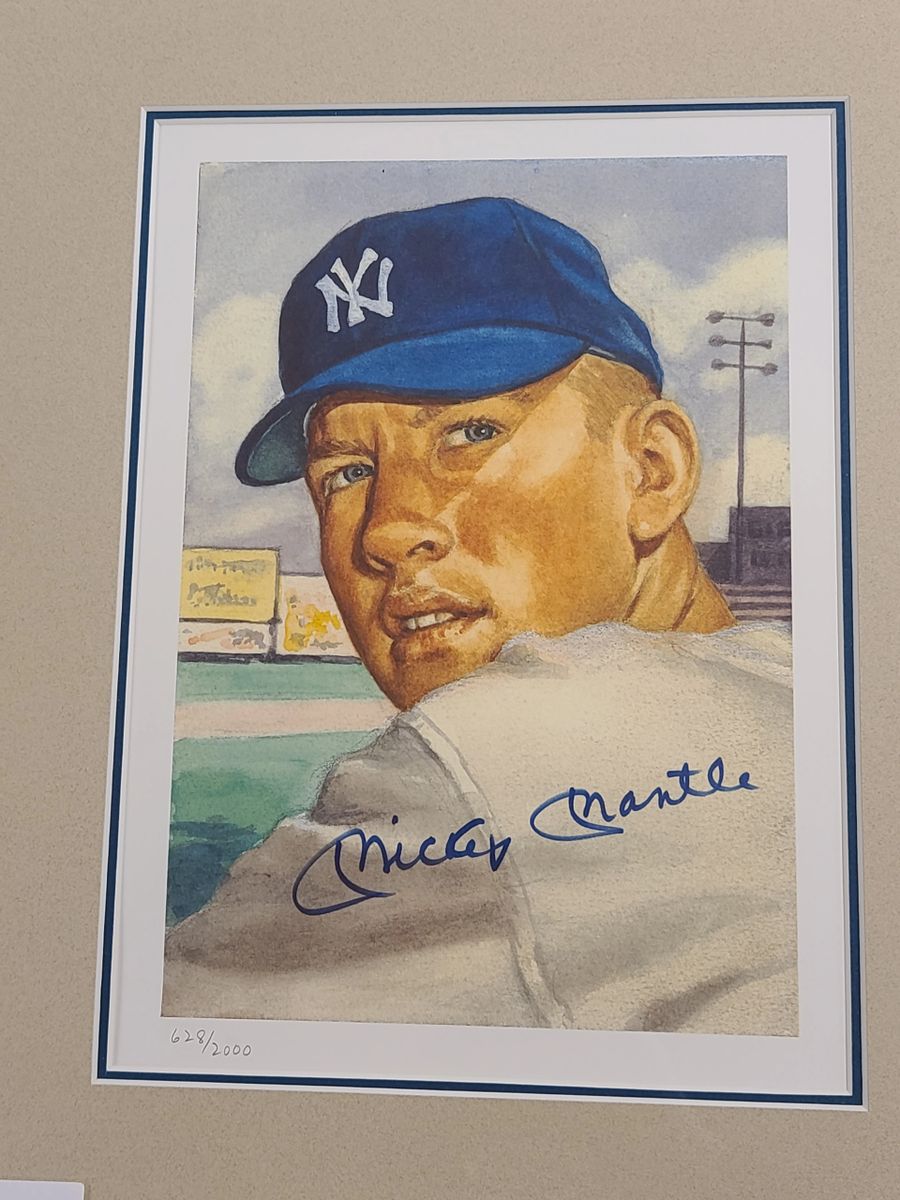 1953 Topps Mickey Mantle Signed Lithograph 628/2000