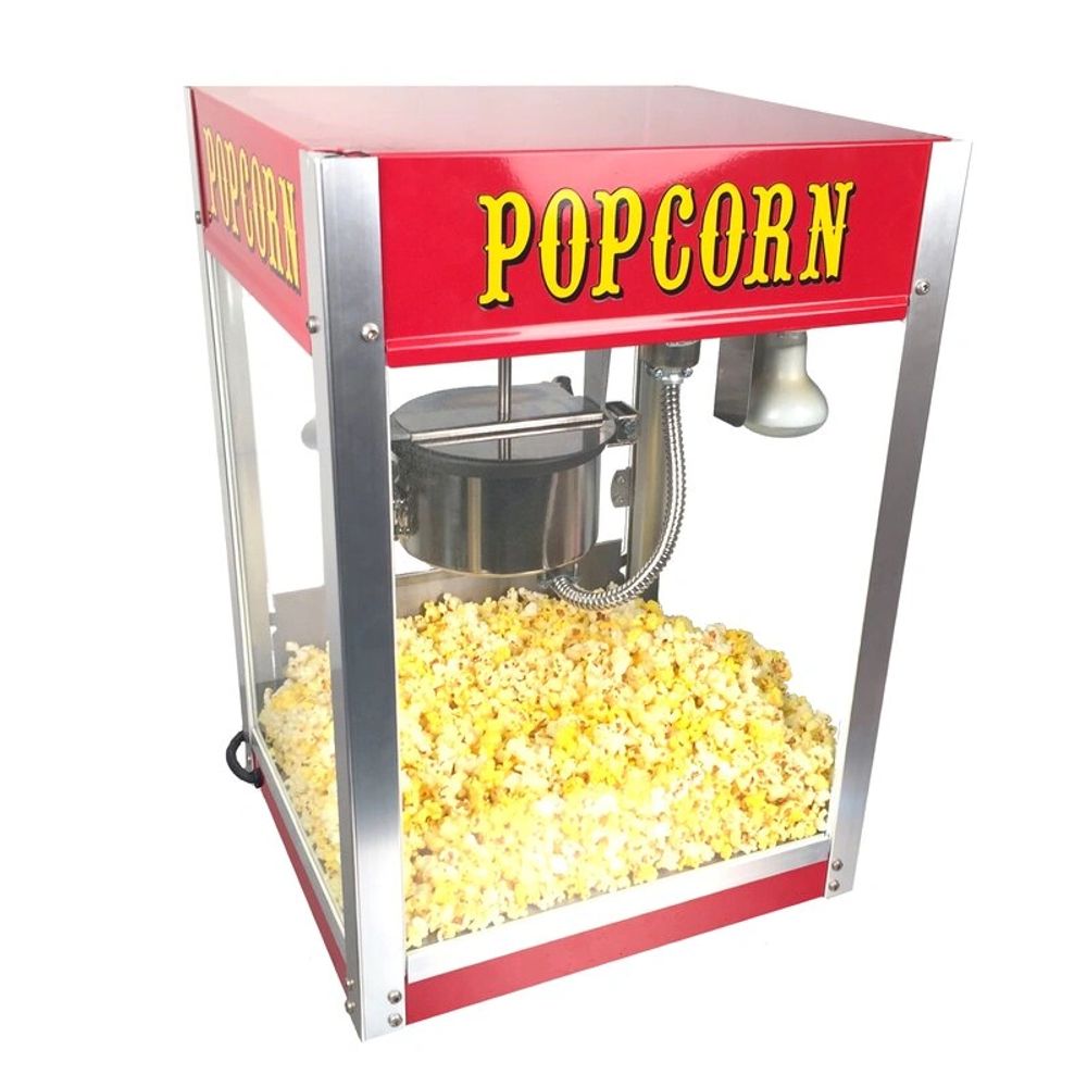 Popcorn machine with a popcorn bulb.  Our popcorn popper bulbs are for warming the popcorn.