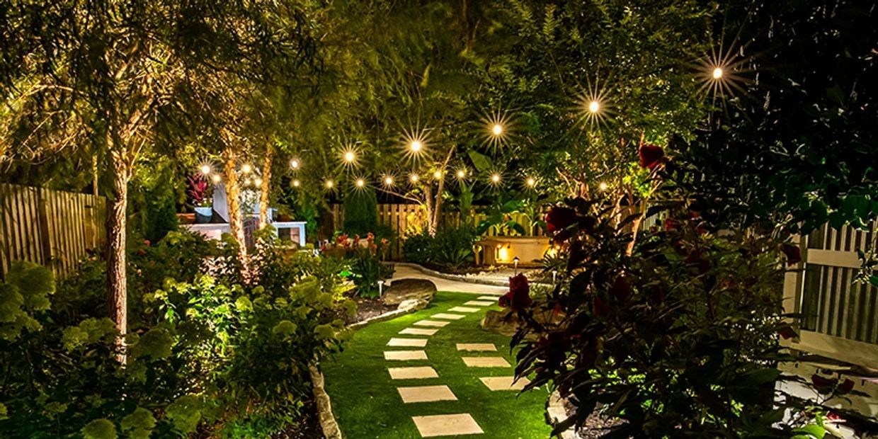 Exterior and landscape lighting installed in Johns Creek by Breaker Brothers Electric