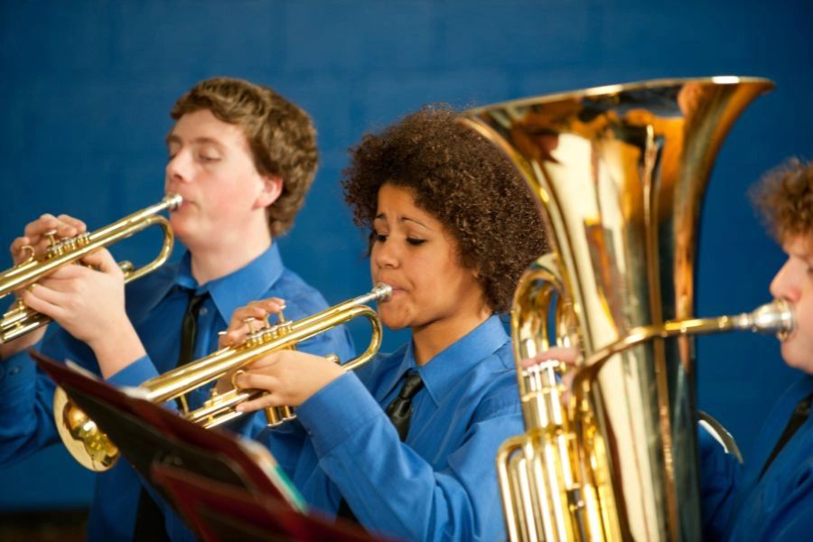 Students playing in a band - Homeschool Band Rockwall