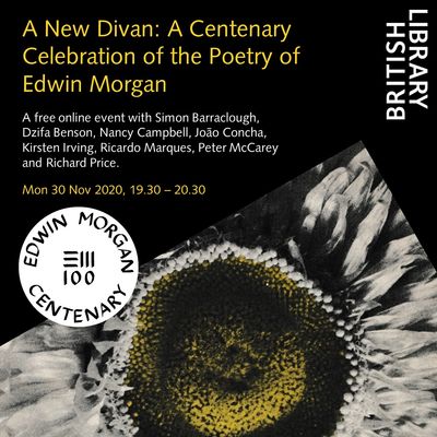 Poster for A New Divan: A Centenary Celebration o the Poetry of Edwin Morgan