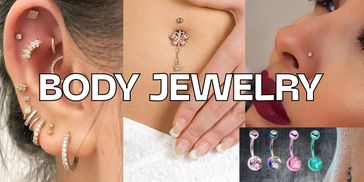 Body jewelry, titanium, surgical steel, piercings, gold, silver, navel, ear, nose, 14k, studs