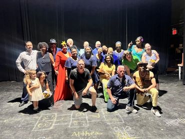 Playwright David McDonald with the entire Ella The Ungovernable team. 
