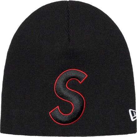 BLACK Supreme New Era S Logo Beanie