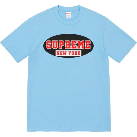 LARGE Supreme New York Tee BRIGHT BLUE