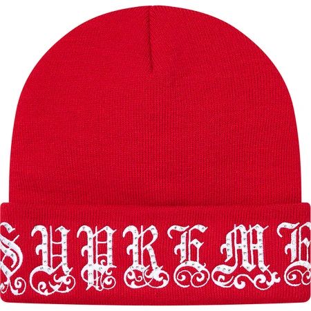 Supreme Old English Rhinestone Beanie vittoriosplayas.com