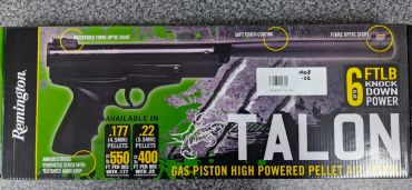 Remington Talon gas piston pellet gun box packaging.