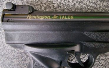 Close-up of a Remington Talon paintball gun.