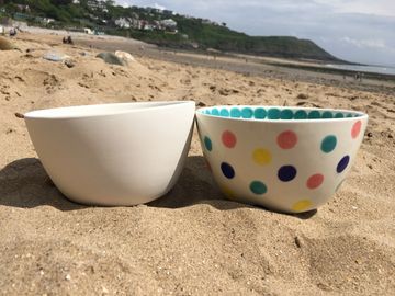 Craftsea Paint your own pottery mumbles swansea south wales tall bowl
