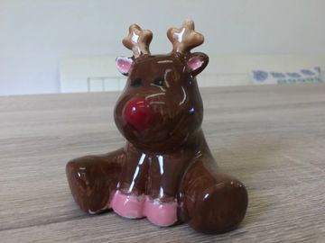 Craftsea Paint your own pottery mumbles swansea south wales reindeer sitting christmas