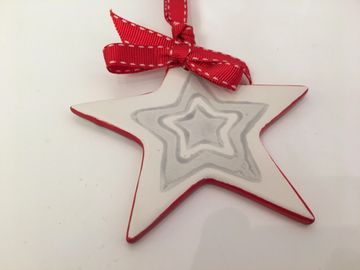 Craftsea Paint your own pottery mumbles swansea south wales Christmas hanging star
