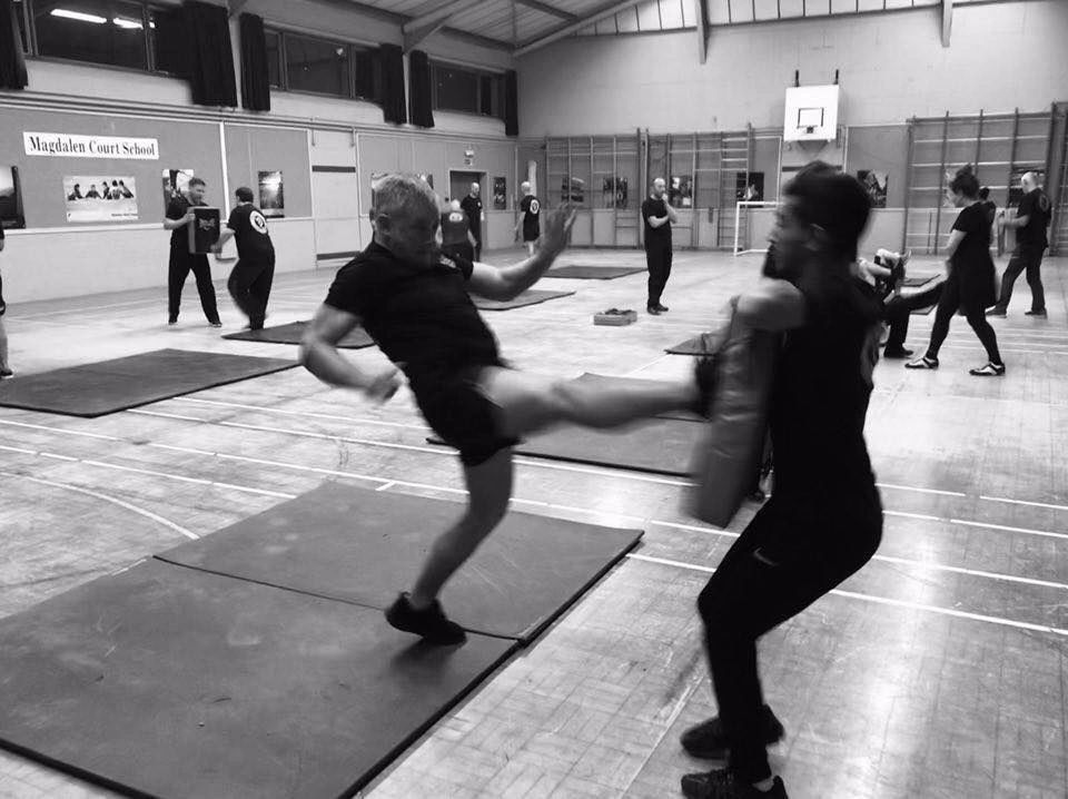 Krav Maga club training kicks