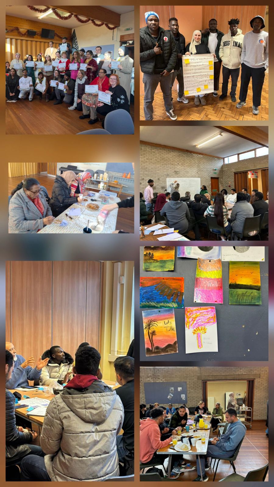 Photographs of Lets-Talk2day groups, workshops and community sessions in Liverpool.
