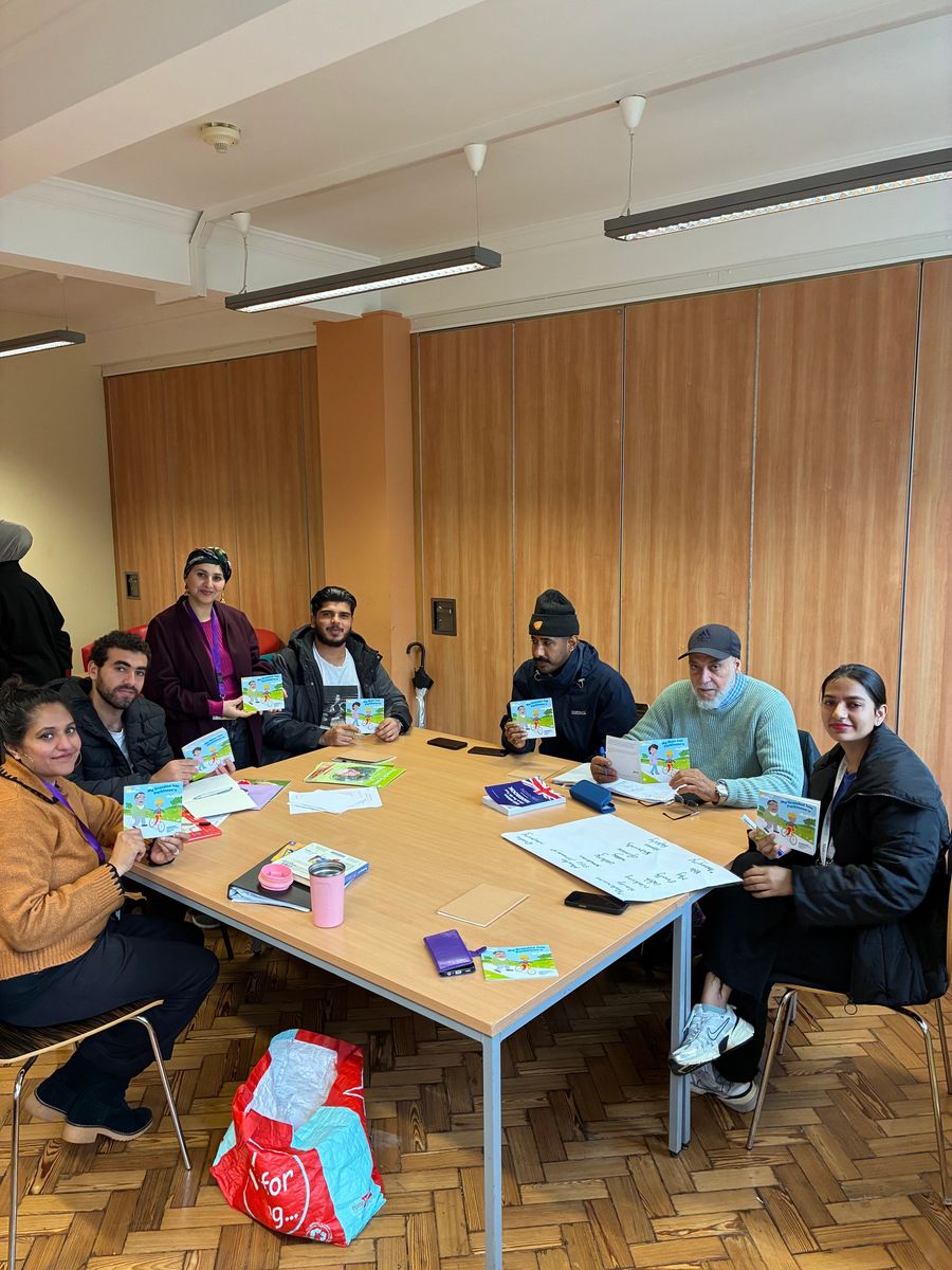 Men's group members together at a Lets-Talk2day session.