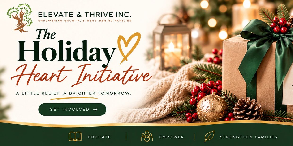 Holiday charity initiative promoting family support and empowerment.