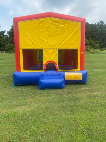 Yellow and red bouncer 