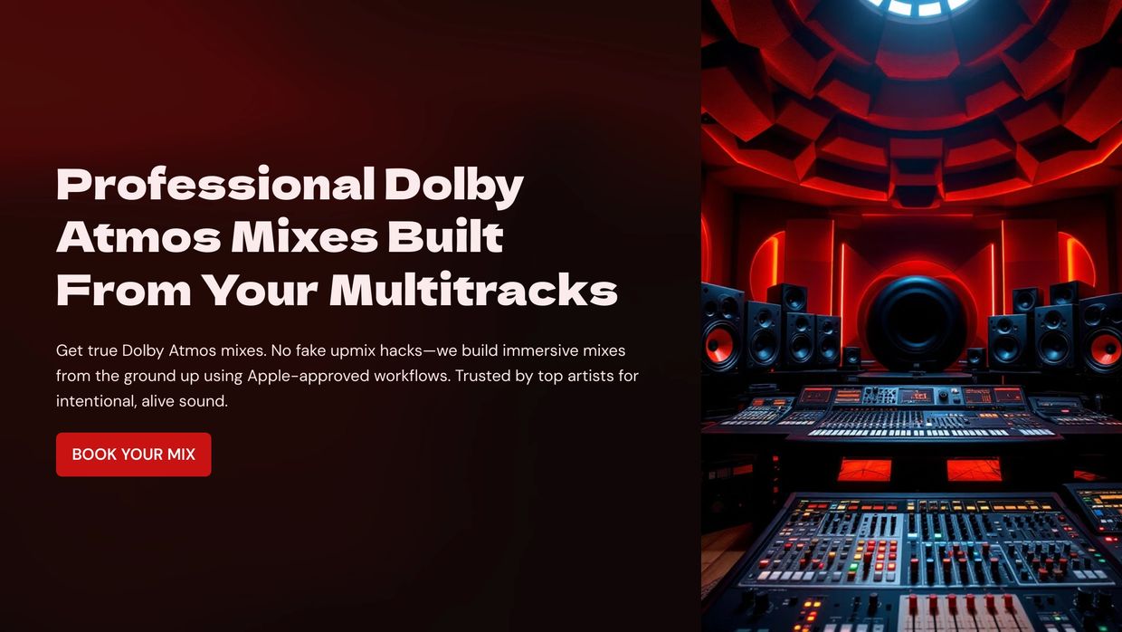 Image of large hall with mixing console. 