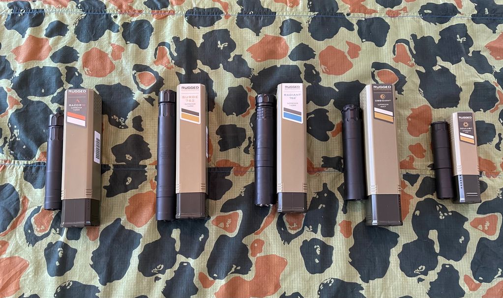 Rugged silencers available for demo etc.