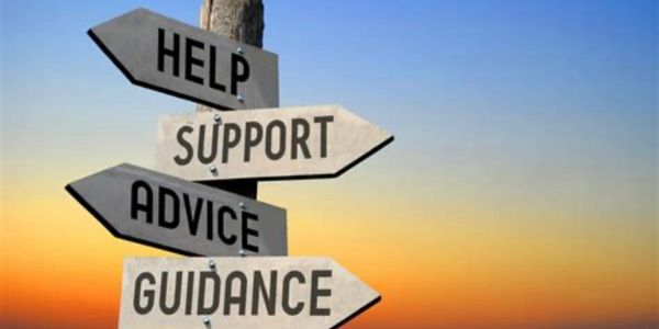 Sign for help, support, advice, and guidance