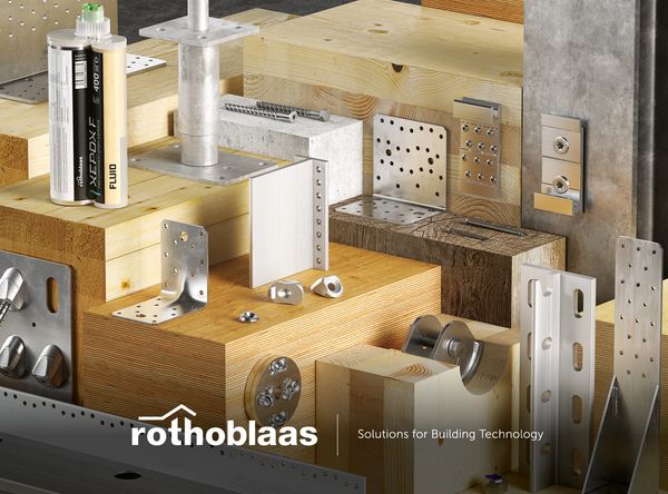 Rothoblaas structural connectors, plates, and brackets engineered for timber and hybrid buildings