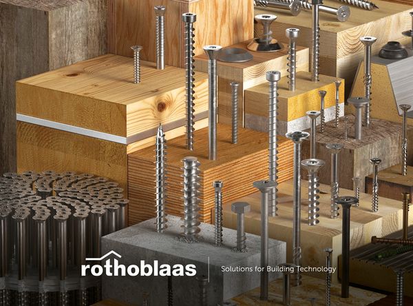 Rothoblaas structural screws and fasteners engineered for timber and hybrid construction 