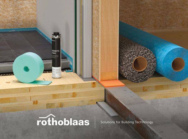 Rothoblaas soundproofing solutions with resilient profiles, acoustic membranes, and sealing foams