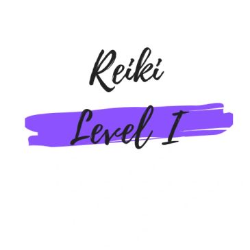 Reiki Level I text with purple highlight.