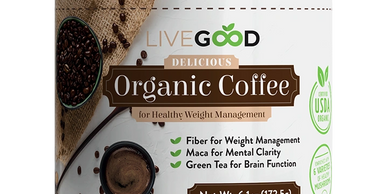 Livegood Organoc Coffee for healthy weight management with Fibre, Maca and Green tea