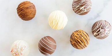 A set of chocolate balls