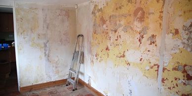 wallpaper removal repair on walls