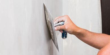 repairing plaster and drywall ceiling and walls.